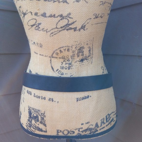 Lauren Ralph Lauren Black Leather Belt Silvertone Buckle - Picture 4 of 16